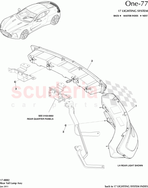 Part Diagram for Aston Martin AY93-13N408-AA