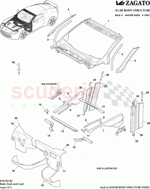 Part Diagram for Aston Martin DG43-F01760-AA