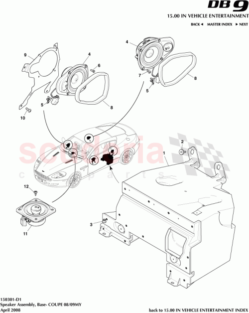 Part Diagram for Aston Martin 6G33-18808-EB