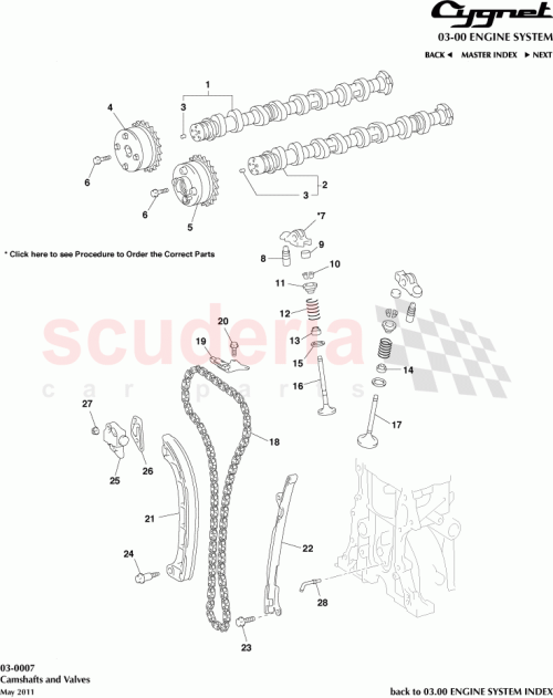Part Diagram for Aston Martin 13050-47010