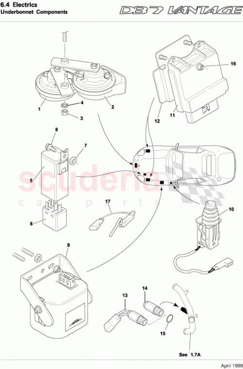 Part Diagram for Aston Martin 700673