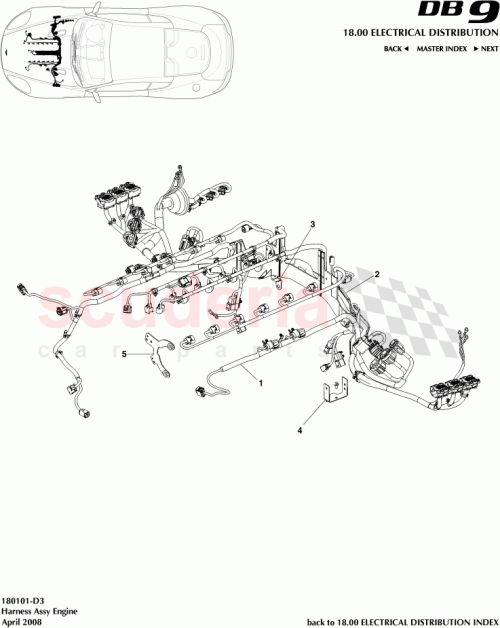 Part Diagram for Aston Martin 4G43-14A004-GG