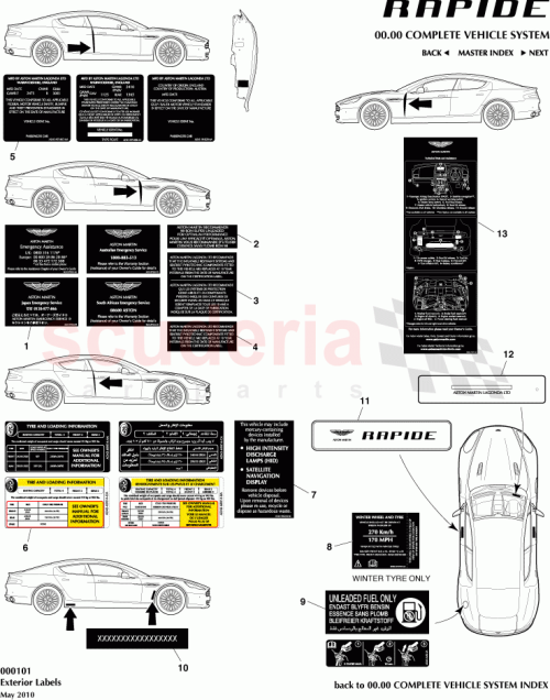 Part Diagram for Aston Martin AD431651DA
