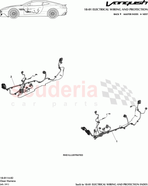 Part Diagram for Aston Martin ED33-14630-BC