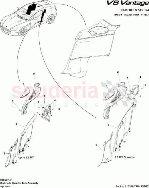 Part Diagram for Aston Martin 6G33-290A23-ACW