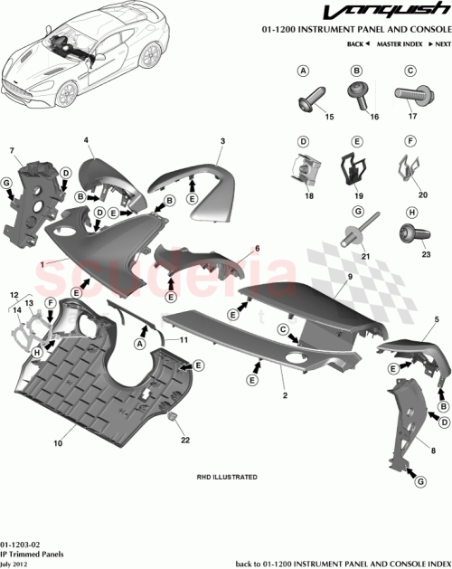 Part Diagram for Aston Martin CD33-C04606-BAW