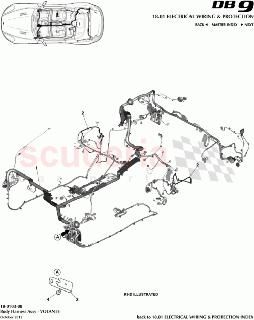Part Diagram for Aston Martin DG43-14A005-CD