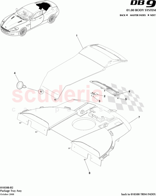 Part Diagram for Aston Martin 4G43-46922-AFW