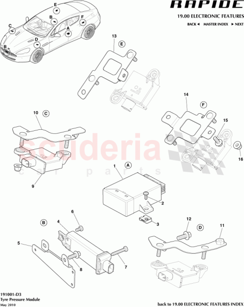 Part Diagram for Aston Martin 704169