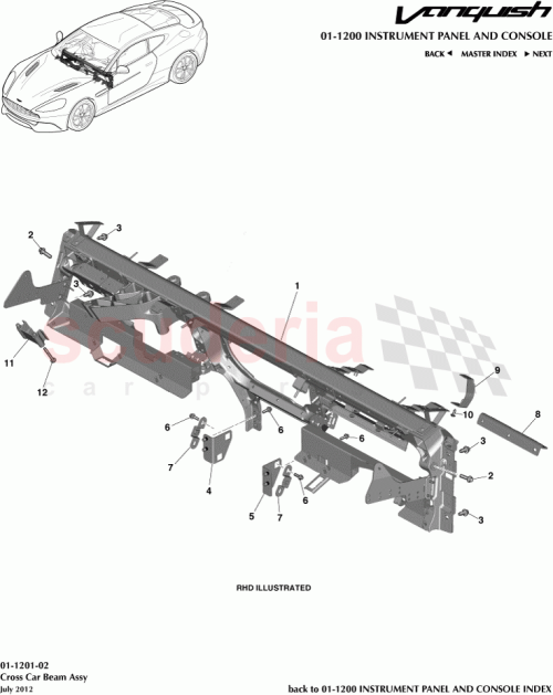 Part Diagram for Aston Martin DD33-044B51-BA
