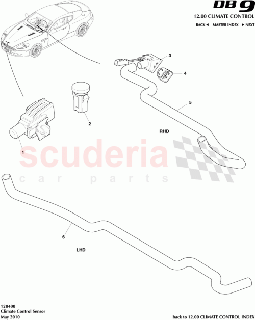Part Diagram for Aston Martin 1R12-89-10038