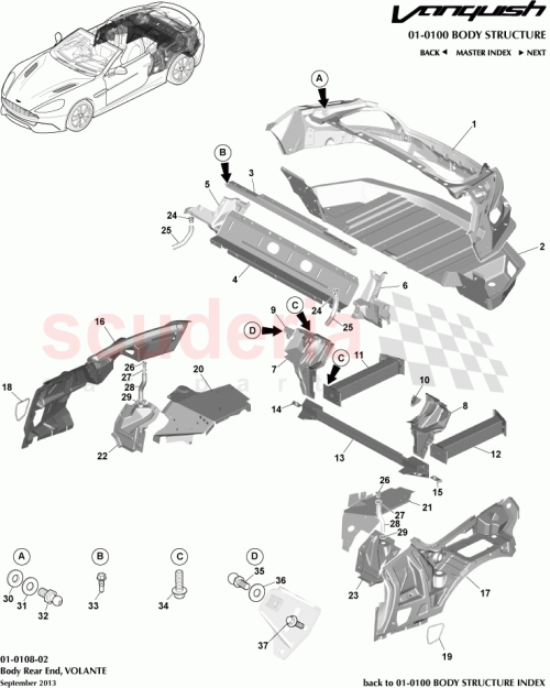 Part Diagram for Aston Martin GOED33-L36282-AB