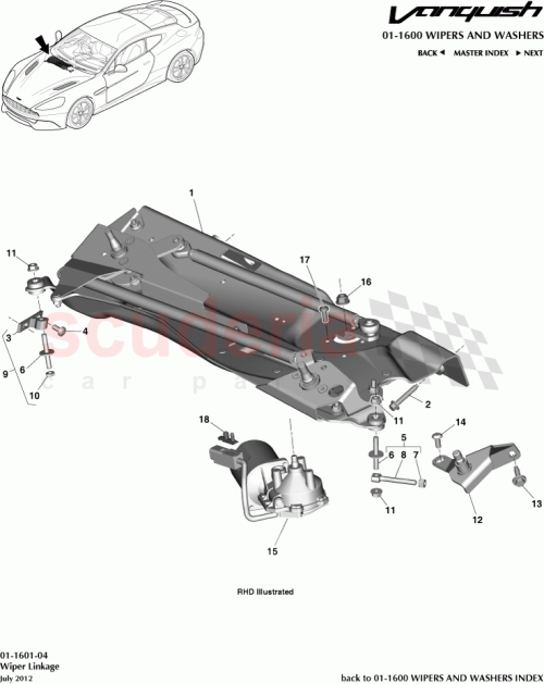 Part Diagram for Aston Martin DG43-17506-AA
