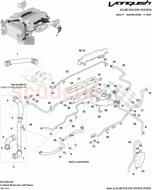 Part Diagram for Aston Martin CD33-8C363-AA