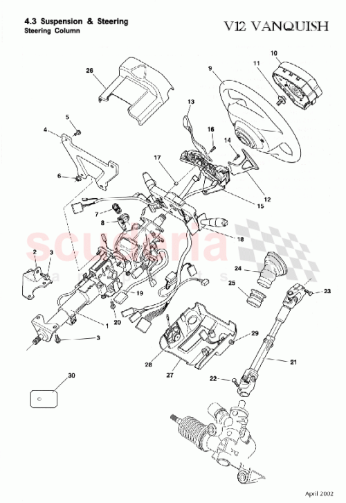 Part Diagram for Aston Martin 699870