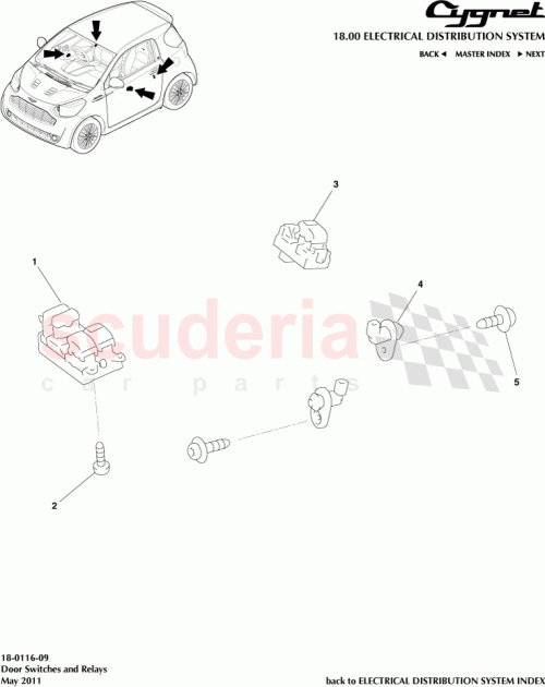 Part Diagram for Aston Martin 432W-84802B-BA