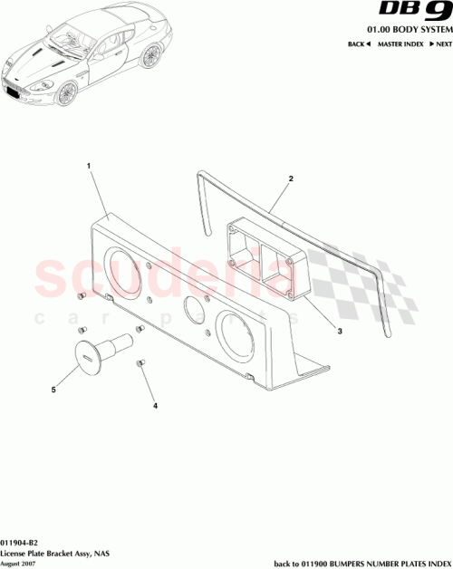 Part Diagram for Aston Martin 4G43-01-10303