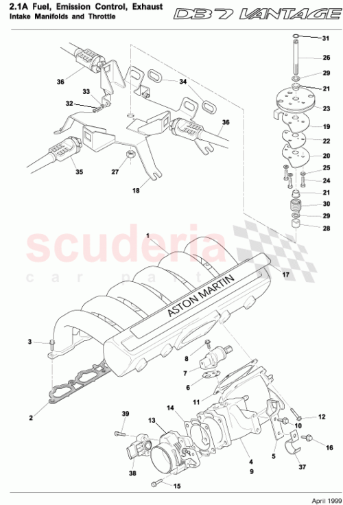 Part Diagram for Aston Martin 698923