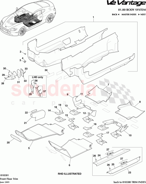 Part Diagram for Aston Martin 4G43-11458-AB