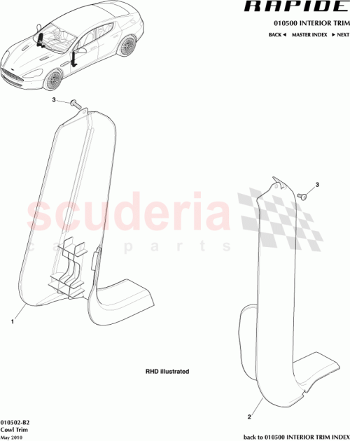 Part Diagram for Aston Martin AD43-02348-AAW