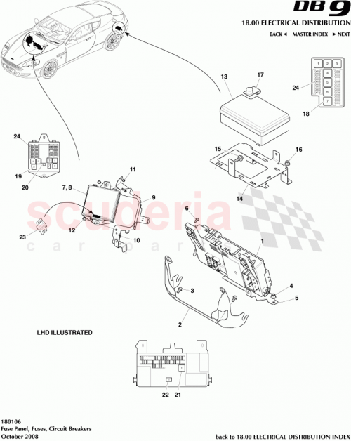 Part Diagram for Aston Martin 4G43-37-10962