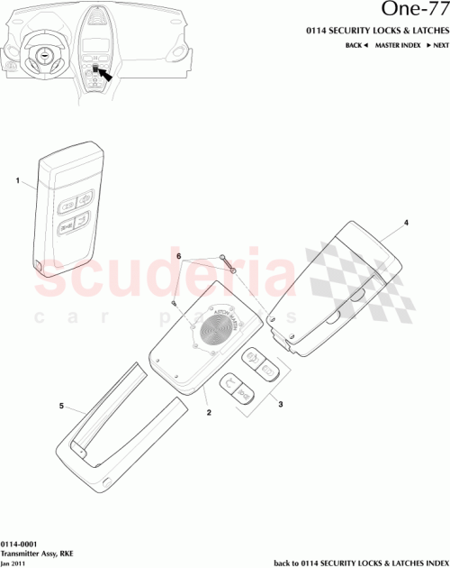 Part Diagram for Aston Martin 8D33-19H479-BA