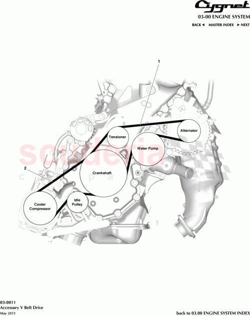 Part Diagram for Aston Martin 90916-02670