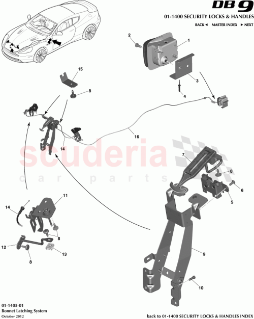 Part Diagram for Aston Martin CD33-3804-AA