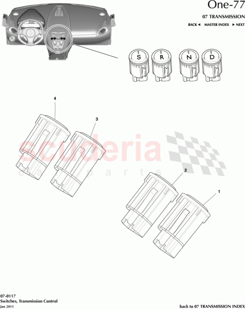 Part Diagram for Aston Martin AY93-7Z156-AA