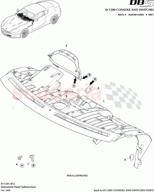 Part Diagram for Aston Martin 8D33-C04304-AAW