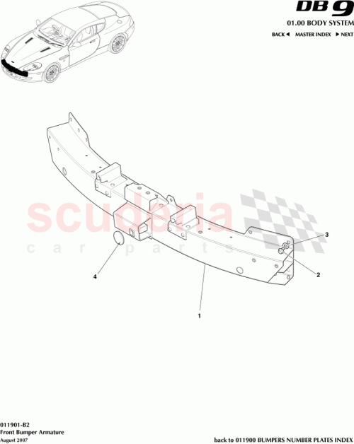 Part Diagram for Aston Martin 4G43-17C832-CB