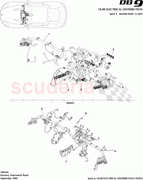 Part Diagram for Aston Martin 4G43-18C951-HB
