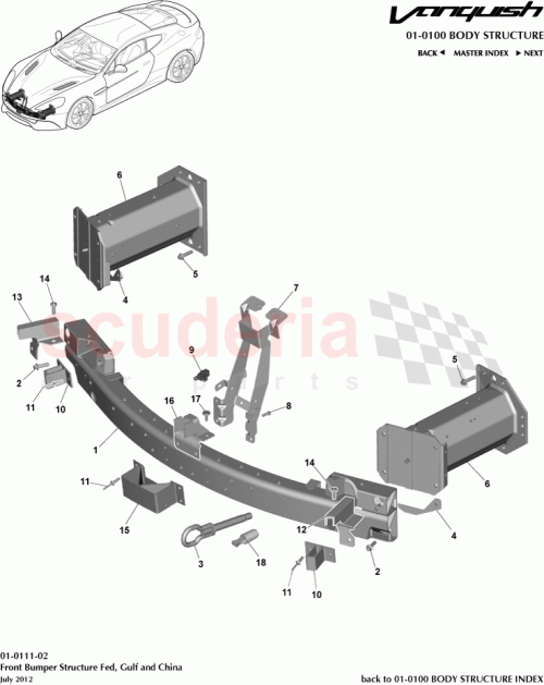 Part Diagram for Aston Martin DG43-17E937-BB