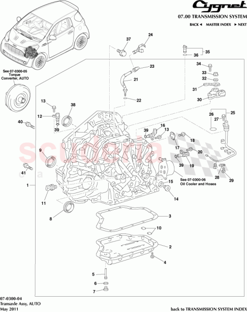 Part Diagram for Aston Martin 35168-74010