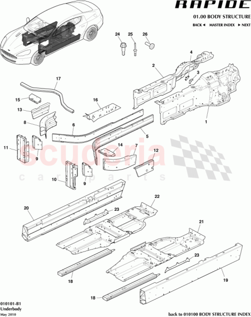 Part Diagram for Aston Martin AD43113C18AA
