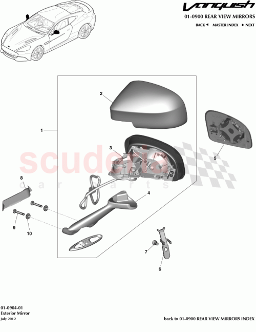 Part Diagram for Aston Martin CD33-17683-BE