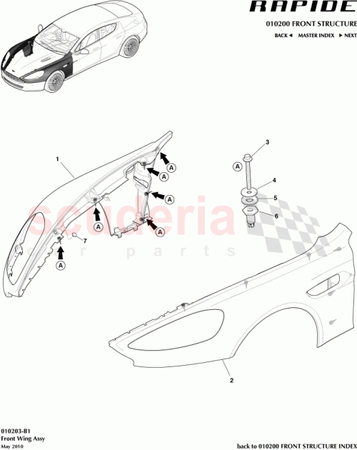 Part Diagram for Aston Martin AD43-F16006-AD