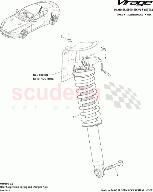 Part Diagram for Aston Martin CG43-18W002-DA