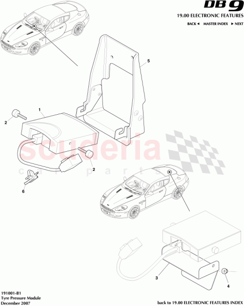 Part Diagram for Aston Martin 4G43-370807-EE