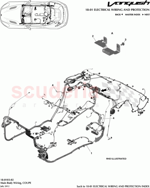 Part Diagram for Aston Martin ED33-14A005-DB