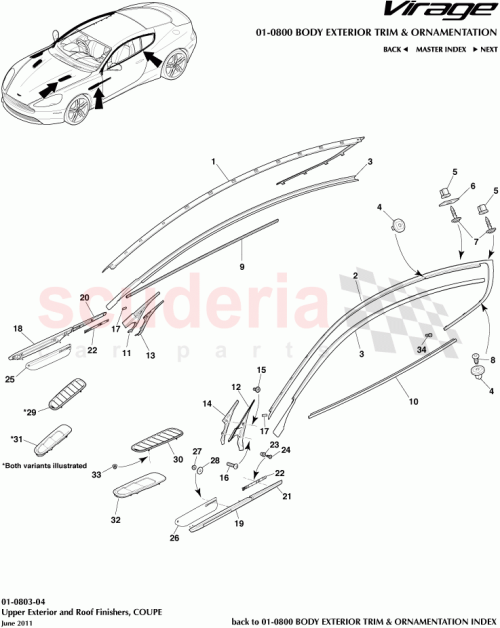 Part Diagram for Aston Martin CG43-280B83-BD