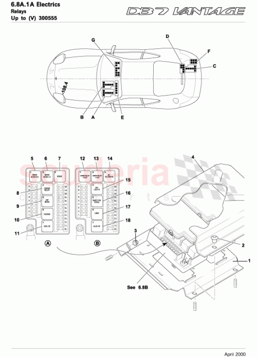 Part Diagram for Aston Martin 37-85123