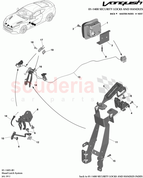 Part Diagram for Aston Martin CD33-16C730-AA