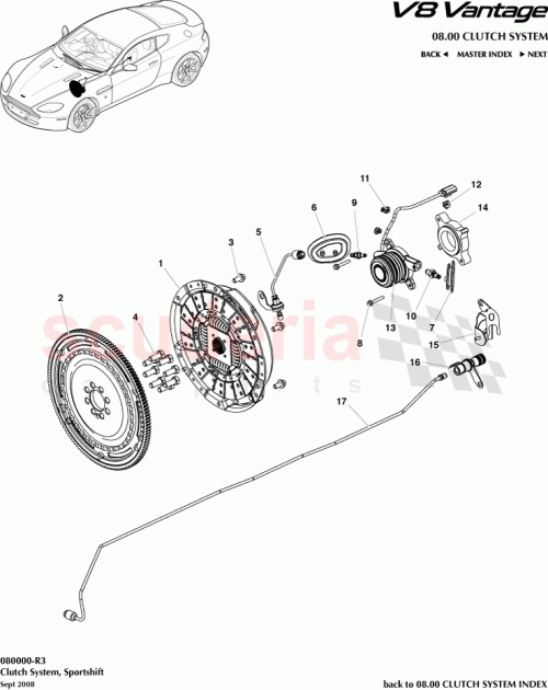 Part Diagram for Aston Martin 702971
