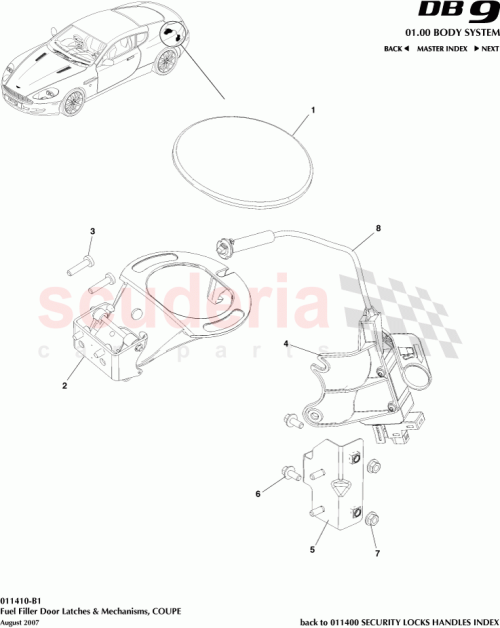 Part Diagram for Aston Martin 4G43-46662-AA-PK