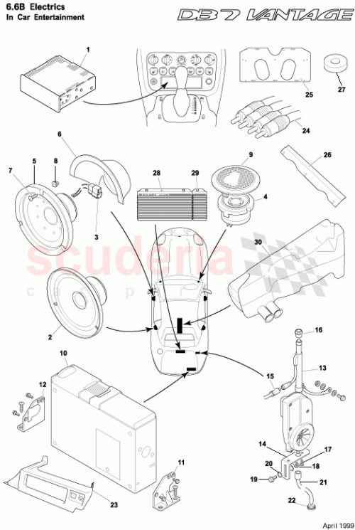 Part Diagram for Aston Martin 91449