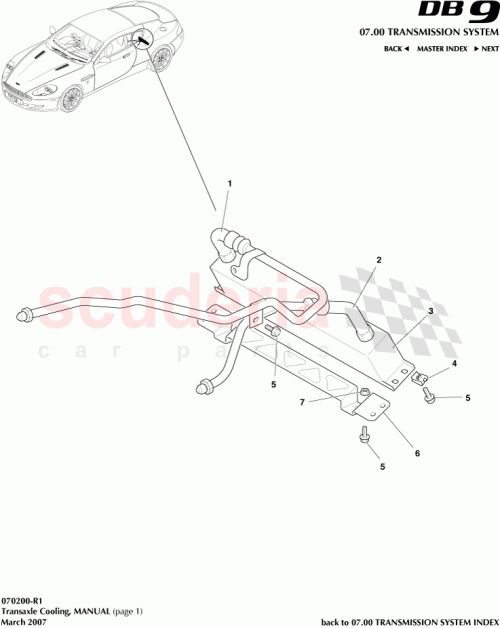Part Diagram for Aston Martin 4G43-7H255-DC