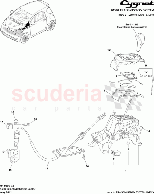 Part Diagram for Aston Martin 35572-74010