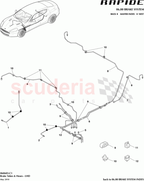 Part Diagram for Aston Martin AD43-2A478-AA
