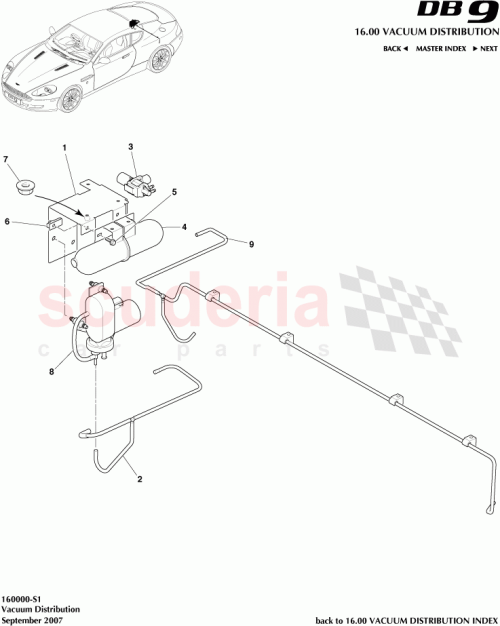 Part Diagram for Aston Martin 6G43-16-10010